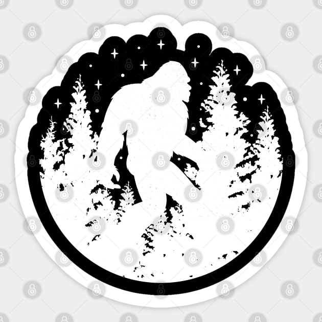 Bigfoot Forest Hide And Seek Sticker by Tesszero